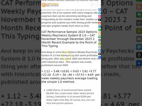 Options Weekly Paychecks System B V1 0 Caterpillar Paychecks