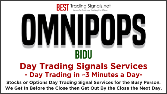 OMNIPOPS Options Day Trading Signals Service - on BIDU